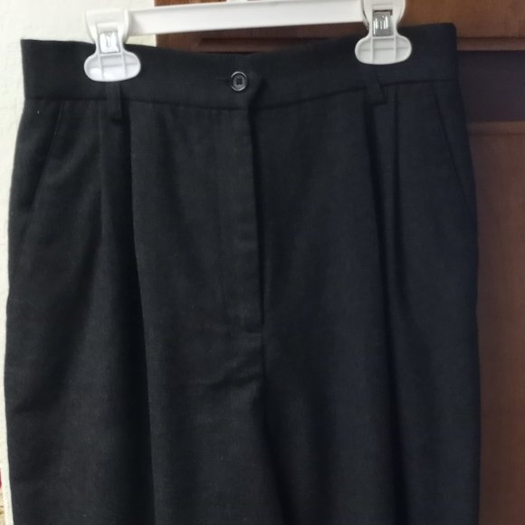 Petite Sophisticate Pants - Wool dark gray dress pants
